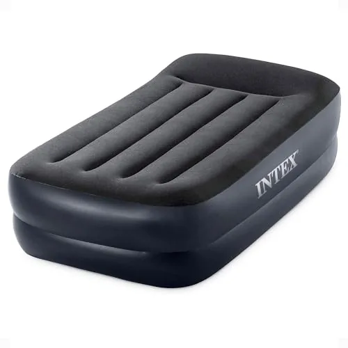 Intex Dura-Beam Plus Twin Raised Airbed with Built-In Pump