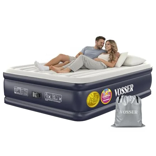 VOSSER Queen Air Mattress 18in with Built-in Pump