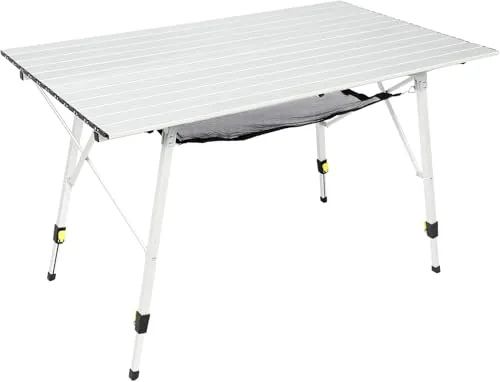 Portal Aluminum Roll-Up Camping Table Adjustable Legs