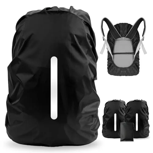 LAMA Waterproof Backpack Rain Cover Reflective 2-Pack M