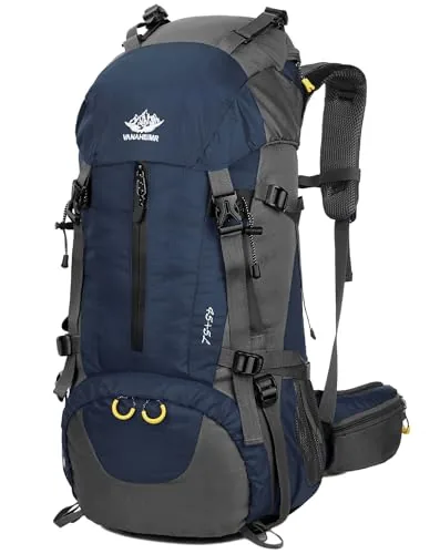 WoneNice 50L Hiking Backpack with Rain Cover