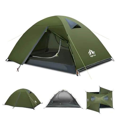 Night Cat 2-Person Backpacking Tent with Aluminum Poles