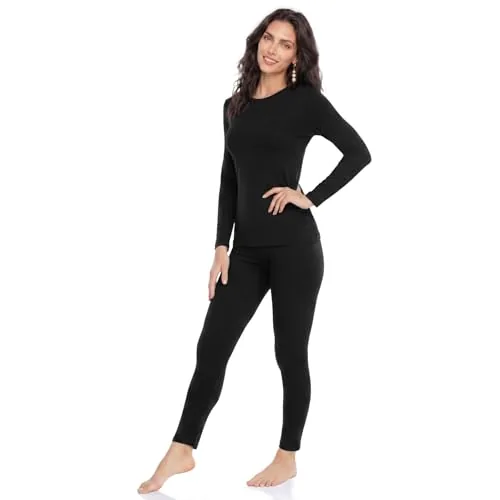 WEERTI Fleece-Lined Women's Thermal Long Johns Set