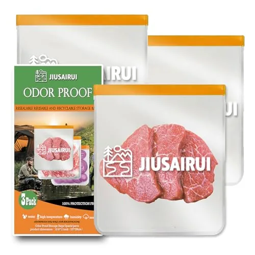 JIUSAIRUI Bear Bag 3-Pack Scent-Proof Food Storage