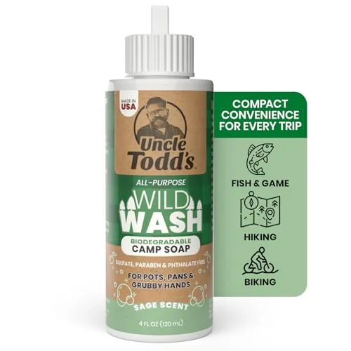 Uncle Todd's Wild Wash Biodegradable Camping Soap 4oz Sage