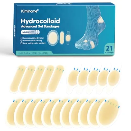 Kimihome Gel Blister Bandages 21pc Hydrocolloid Variety Pack