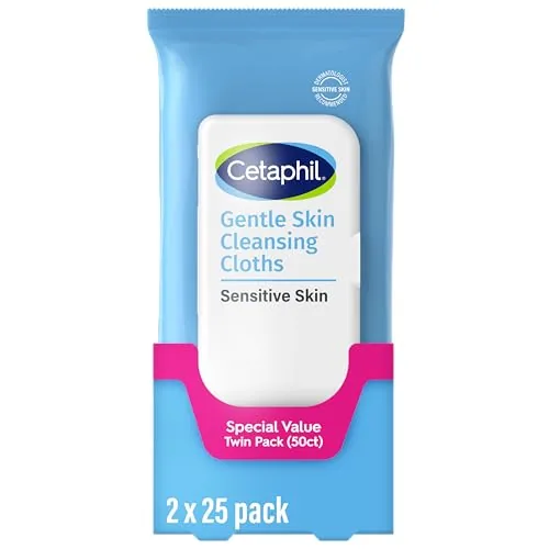 Cetaphil Gentle Cleansing Wipes 50ct Twin Pack Sensitive Skin