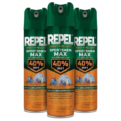 Repel Sportsmen Max 40% DEET Aerosol 3-Pack