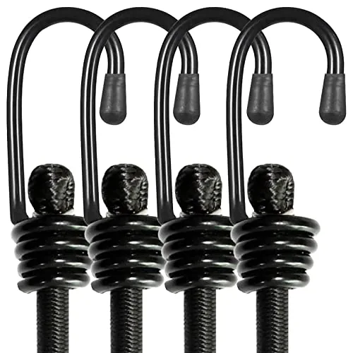 BEXSLE 24-inch Heavy Duty Bungee Cords 8mm 4-Pack