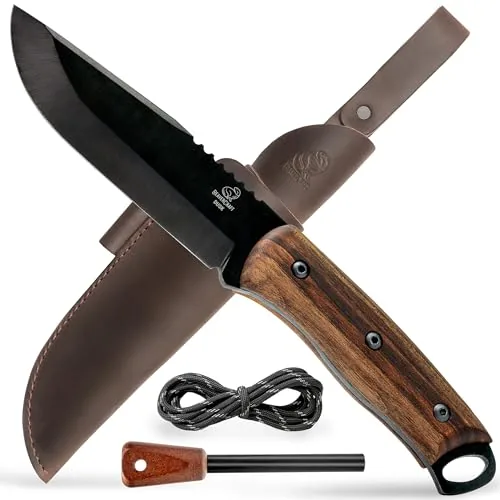 BeaverCraft BSH4F Full-Tang Bushcraft Knife with Ferro Rod