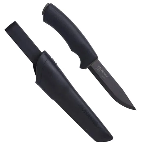 Morakniv Bushcraft Carbon Steel Fixed Blade, DLC Coated