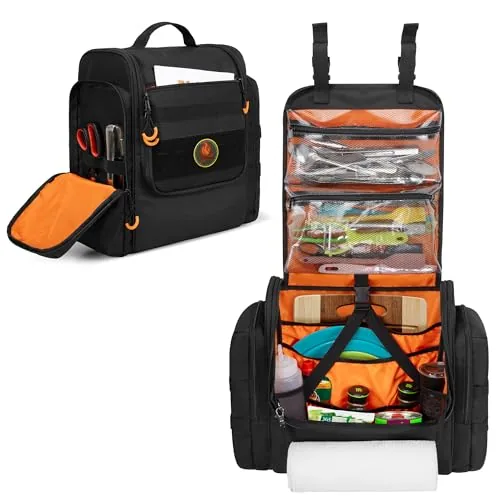 HODRANT Tactical Camp Kitchen Organizer with Towel Holder