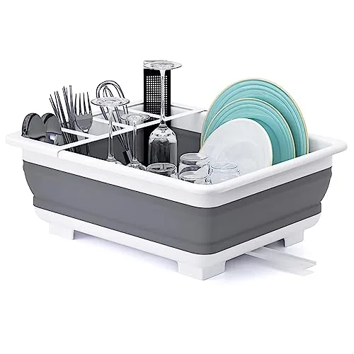 THANSTAR Collapsible Dish Rack for RV and Travel