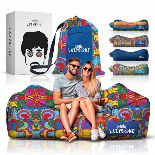 Chillbo LazyBone Inflatable Lounger with Flapper Inflation