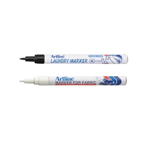 Artline 750 + EKC-1 Black and White Fabric Marker Twin Pack