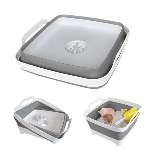 GIMWA Collapsible Wash Basin 2.4 Gal with Drain Plug