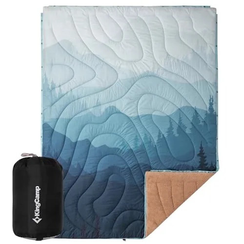 KingCamp Sherpa Puffy Camping Blanket 79x57in Wearable