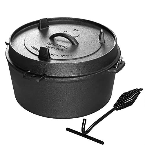 EDGING CASTING 6qt Pre-Seasoned Camp Dutch Oven