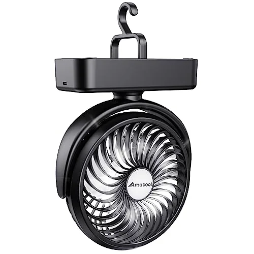 AMACOOL Portable Camping Fan with LED Lantern 3-in-1