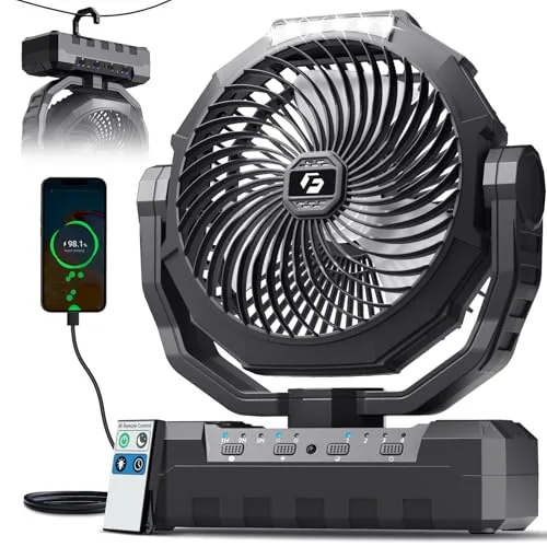 FRIZCOL 3-in-1 Camping Fan 24000mAh Battery & Light