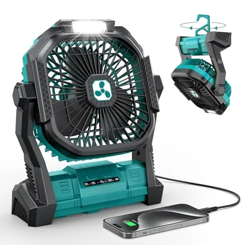 ONLYNEW 20000mAh Portable Fan with LED Lantern