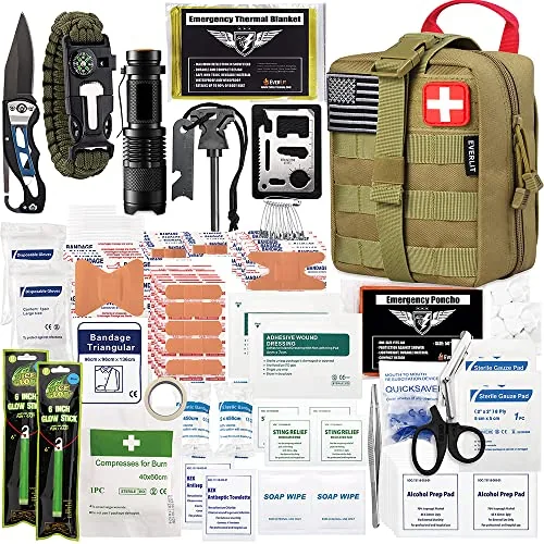 EVERLIT 250-Piece Survival First Aid IFAK Molle Kit