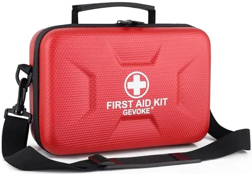 Gevoke 410-Piece Waterproof Hard Shell First Aid Kit