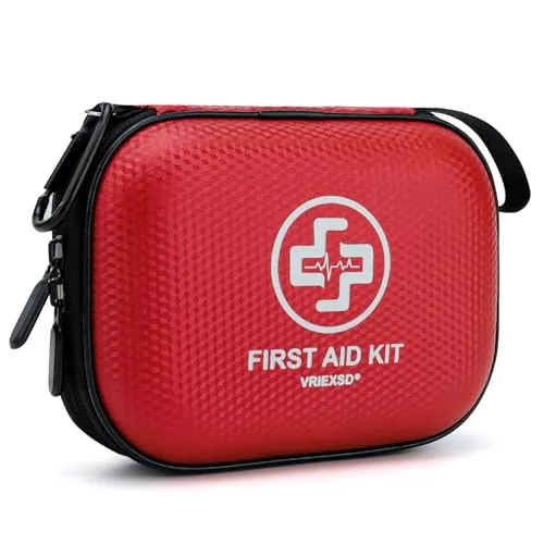Vriexsd Mini First Aid Kit 150-Piece Waterproof Hard Shell