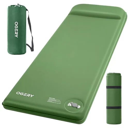 OGERY Self-Inflating Pad 3in Foam with Built-in Foot Pump