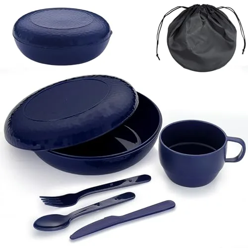 Evanda Camping Mess Kit 7-Piece with Carry Bag