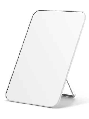 OMIRO 8x5in Desk Mirror Foldable Stand White