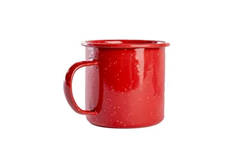 Swivler Enamel Steel Camping Mug 16oz Red