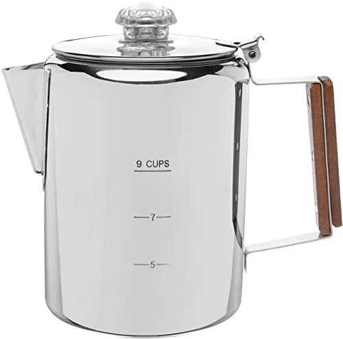 COLETTI Bozeman Stainless Steel Percolator 9-Cup No Plastic