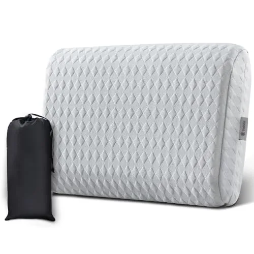 Vekkia Memory Foam Travel Pillow Compressible Gray S