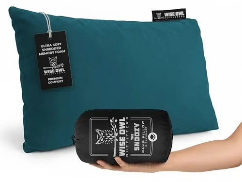 Wise Owl Outfitters Memory Foam Camp Travel Pillow