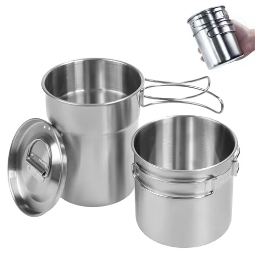 KOKKOYA 2-Piece Stainless Steel Camp Cup Set 33oz+24oz
