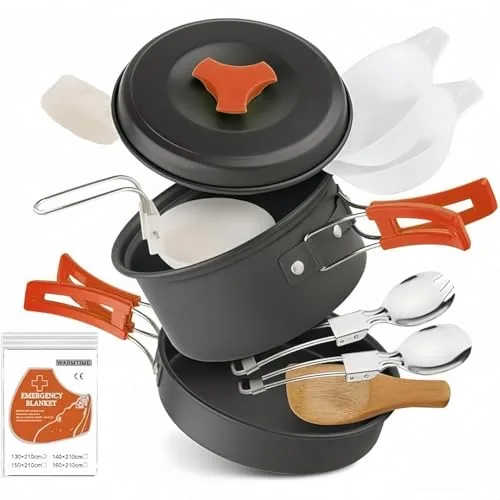 Voyage Living 12-Piece Camping Cookware Set Non-Stick