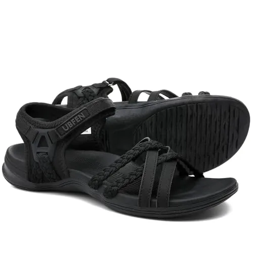 UBFEN Women's Arch Support Sport Sandal with Adjustable Straps