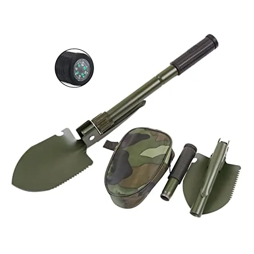 Hovico Mini Folding Camp Shovel with Pickaxe