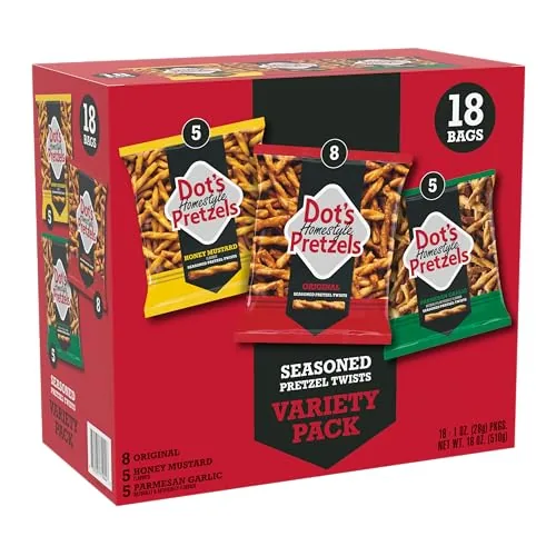 Dot's Homestyle Pretzels Variety Pack 18-Count 3 Flavors