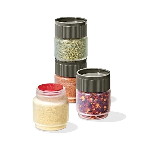 OXO Outdoor 4-Piece Stackable Spice Shaker Set