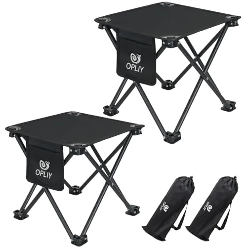 Opliy Folding Camp Stool 2-Pack 13-Inch Portable