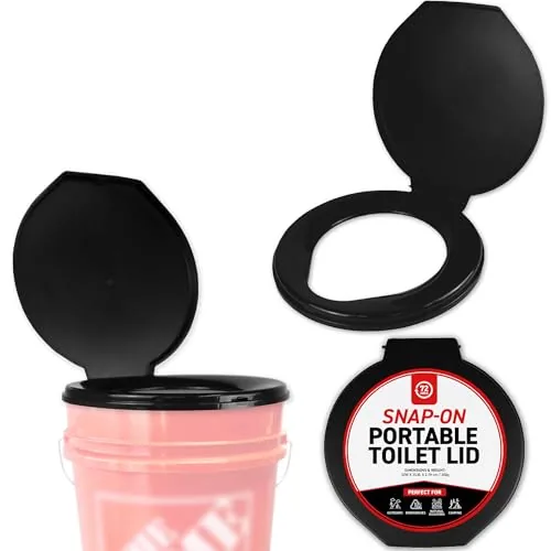 72 HRS Snap-On Bucket Toilet Seat with Lid