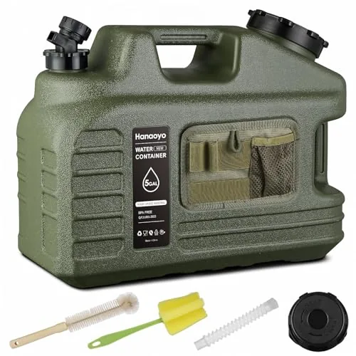 Hanaoyo 5-Gallon BPA-Free Camping Water Jug with Spigot