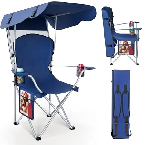 VTOY Canopy Camping Chair with Backpack Carry Bag