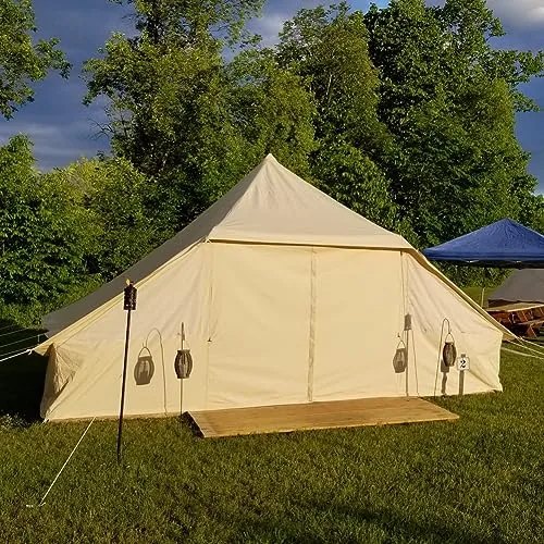 Dream House 10-Person Canvas 4-Season Camping Tent