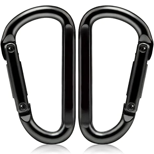 EZYA 3-Inch Iron D-Shape Carabiner Clip 860lb