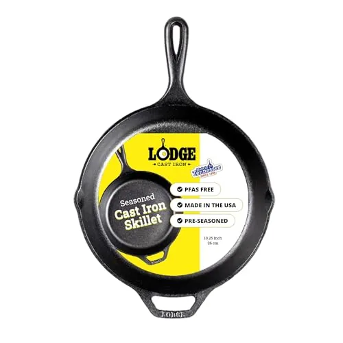 Lodge 10.25-Inch Seasoned Cast Iron Skillet PFAS-Free