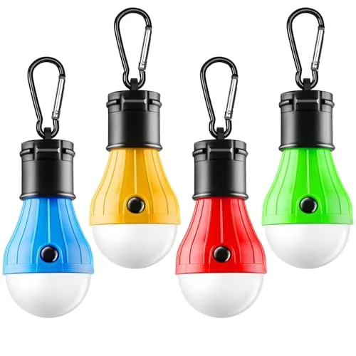 FLY2SKY LED Camping Lantern 4-Pack Clip Hook