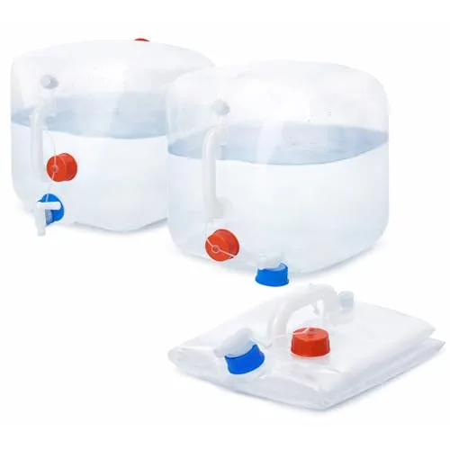 Gowithwind 2x5.3 Gal Collapsible Water Jug with Spigot